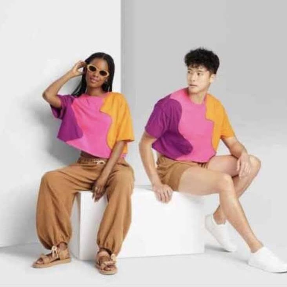 Wild Fable Colorblock Patchwork Tee - image 1